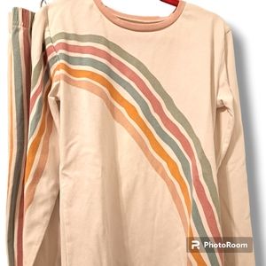 Kids white w/rainbow design pajamas